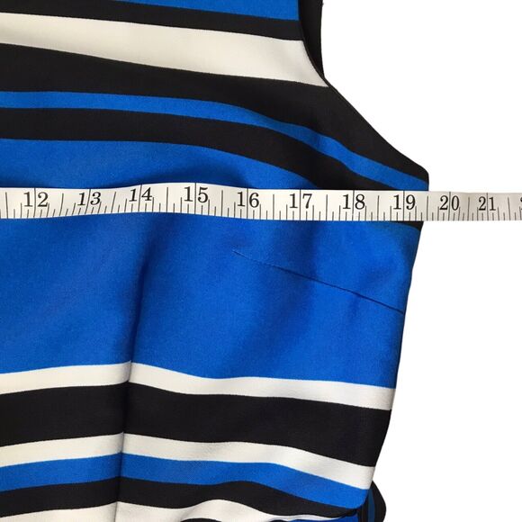 Emma & Michele Womens Dress Size 12 Multicolor Striped Sleeveless Career Sheath - Picture 12 of 13